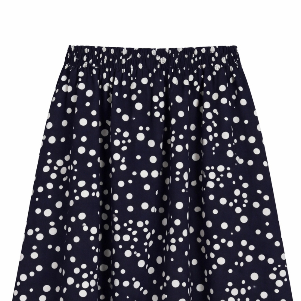 CLEARANCE Susan Graver Polka Dot Navy Mini Skirt, Size 3X